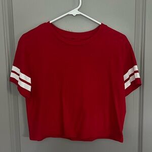 H&M Women’s Red Crop T-Shirt